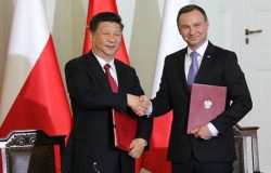 Xi Jinping, przewodniczący Chińskiej Republiki Ludowej i Andrzej Duda, prezydent RP