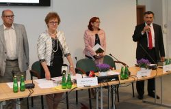 Od lewej: Andrzej Pyrża - zastępca prezesa Urzędu Patentowego RP, Alicja Adamczak - prezes Urzędu Patentowego RP, Jolanta Wąż - naczelnik Wydziału Zgłoszeń Międzynarodowych Urzędu Patentowego RP, Adam Taukert - rzecznik prasowy Urzędu Patentowego RP.