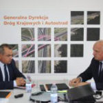 Wojewoda Lubuski Władysław Dajczak na spotkaniu z Markiem Langerem dyrektorem Generalnej Dyrekcji Dróg Krajowych i Autostrad Oddziału w Zielonej Górze
