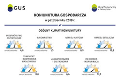 Infografika - Koniunktura gospodarcza w Polsce w październiku 2018 r.