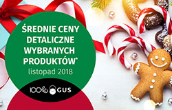 Infografika - Średnie ceny detaliczne wybranych produktów - listopad 2018