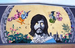 Mural warszawskiego artysty Bruno Althamera