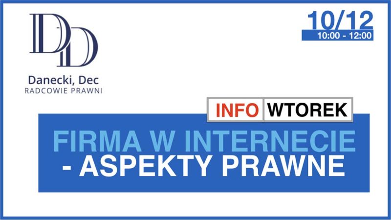Firma w Internecie - aspekty prawne