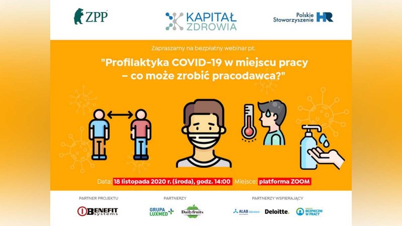 Webinar pt. “Profilaktyka COVID-19 w miejscu pracy – co może zrobić pracodawca?”