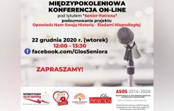 Zaproszenie na konferencję on-line "Senior-Patriota"