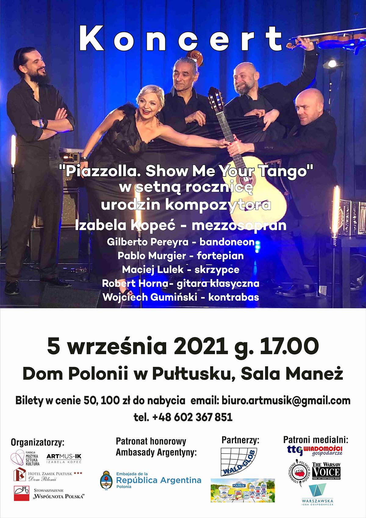 Izabela Kopeć śpiewa pieśni Astora Piazzolli