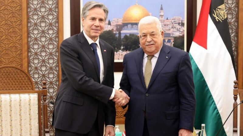 Spotkanie Antony Blinkena z Mahmoudem Abbasem.