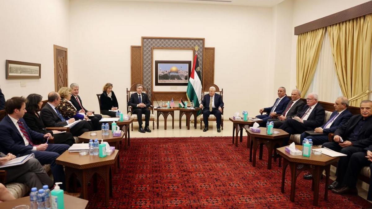 Spotkanie Antony Blinkena z Mahmoudem Abbasem.