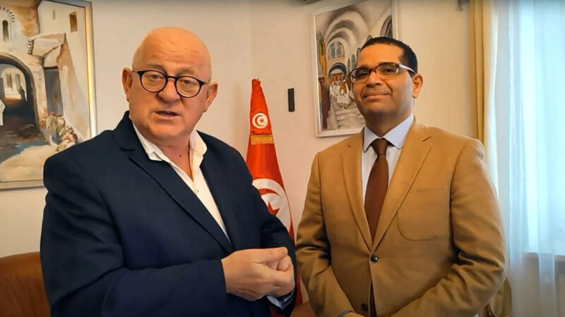 Marek Traczyk i Taoufik Chebbie, Ambasador Tunezji w Polsce